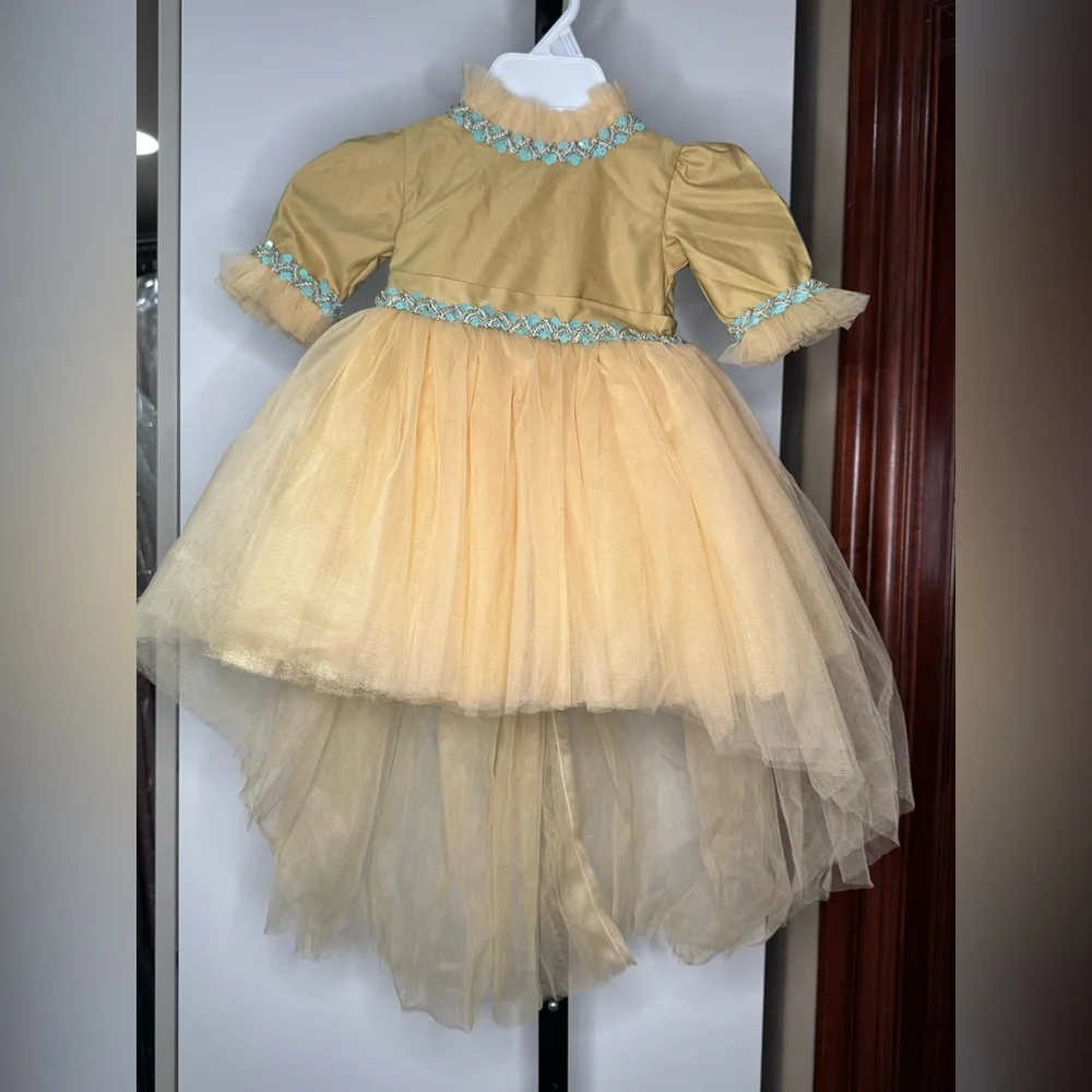 Handmade Elegant Gold dress inspired by Disney Princess